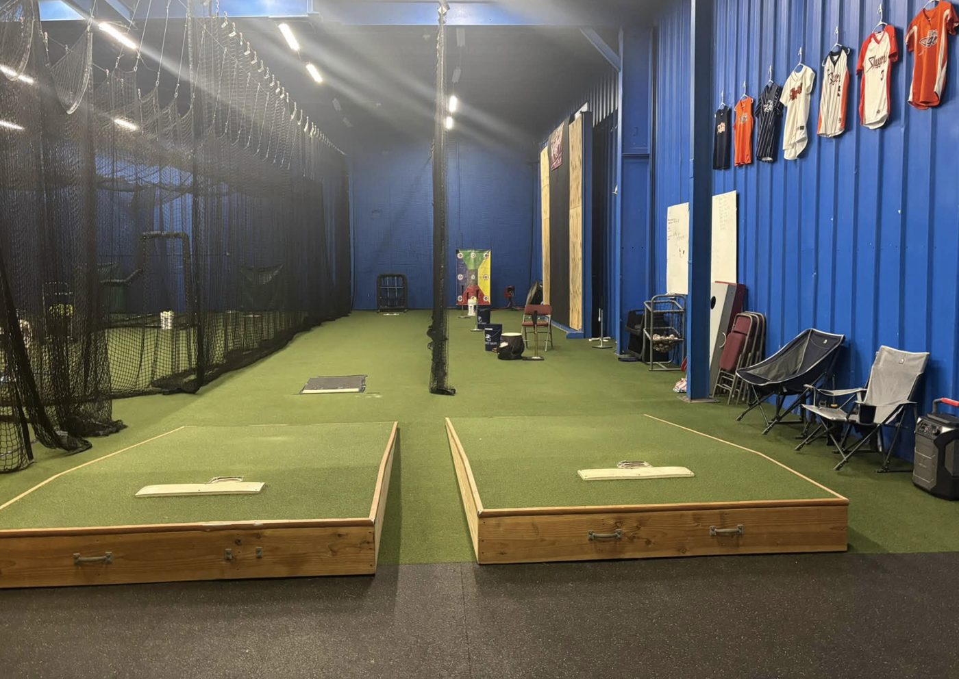Inside the 2nd Avenue Softball Club facility